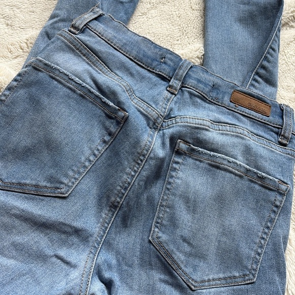 Garage Light Blue High Waisted Skinny Jeans 03 - Picture 9 of 10